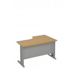 Písací stôl s kovovou podnožou 140x90 - rohový ľavý
