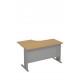 Písací stôl s kovovou podnožou 140x90 - rohový pravý