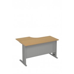 Písací stôl s kovovou podnožou 160x90 - rohový pravý