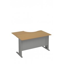 Písací stôl s kovovou podnožou 140x110 - rohový pravý
