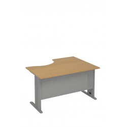 Písací stôl s kovovou podnožou 140x110 - rohový ľavý