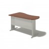 Písací stôl na kovovej podnoži - pravý 80x140